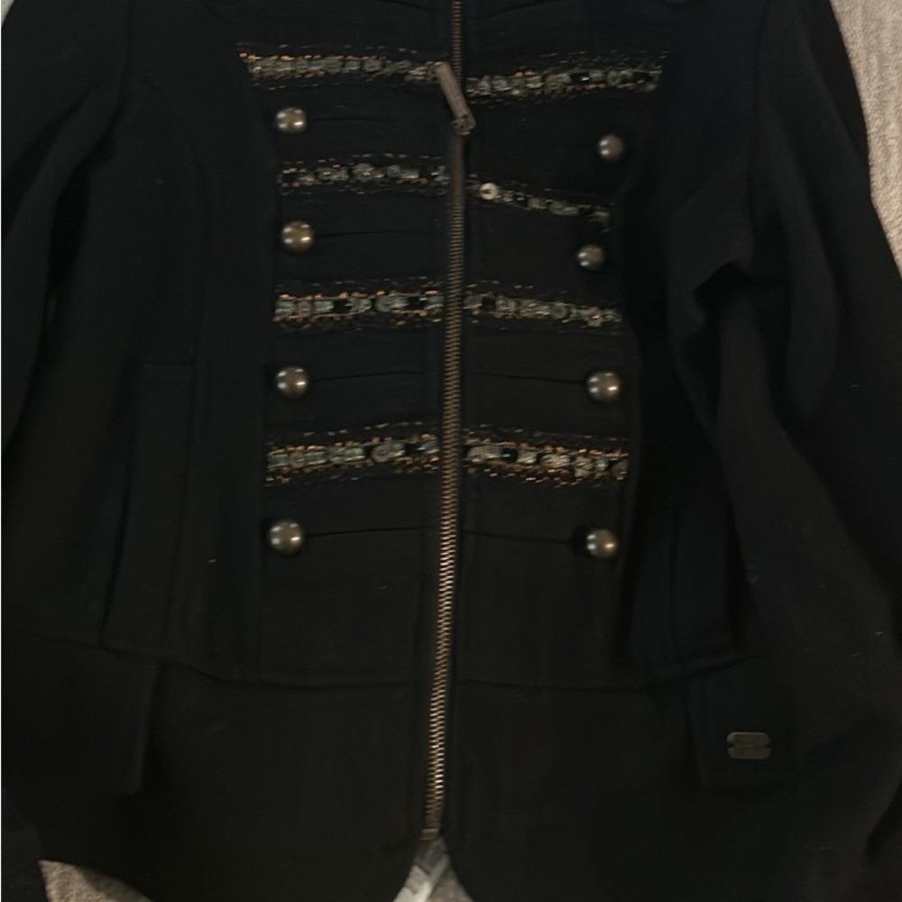 Steve Madden Black Embellished Blazer
